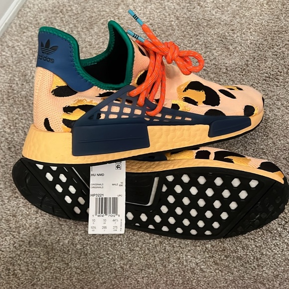 Adidas NMD Hu Pharrell Animal Print Leopard Pulse Amber Men’s Size 10.5 - Picture 3 of 4